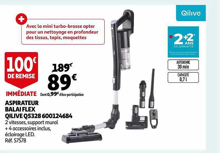 Aspirateur Balai Flex Qilive Q5328 600124684
