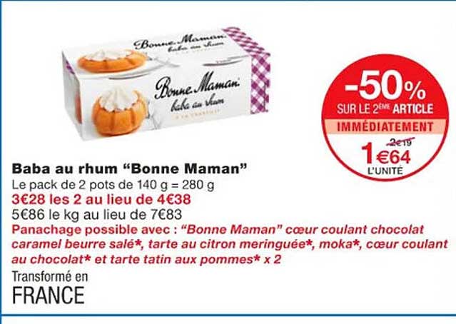 baba au rhum "bonne maman"