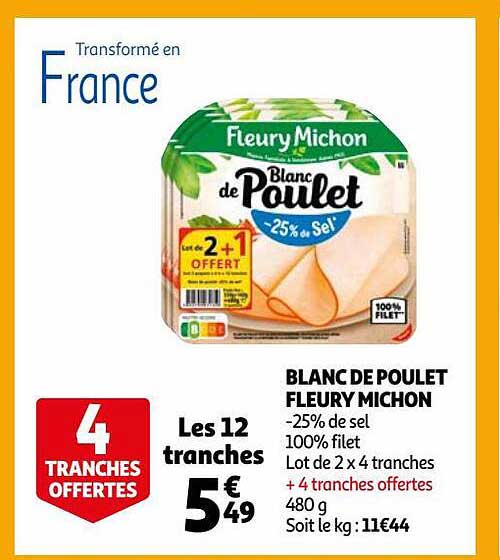 blanc de poulet fleury michon