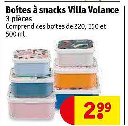 boîtes à snacks villa volance