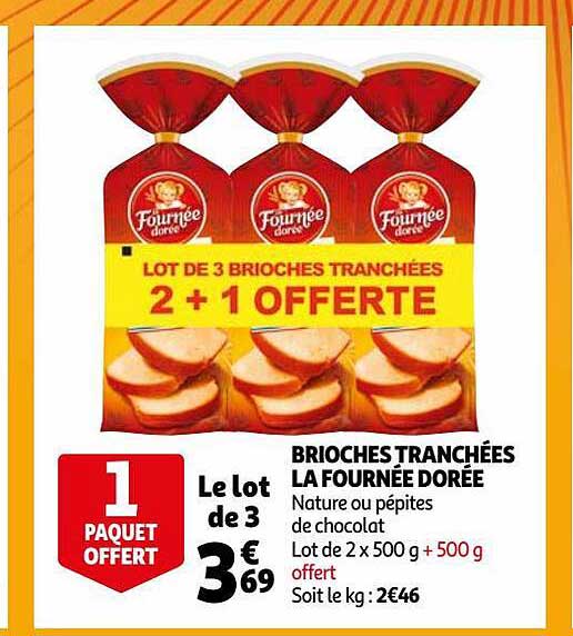 brioches tranchées la fournée dorée