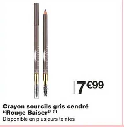 crayon sourcils gris cendré "rouge baiser"