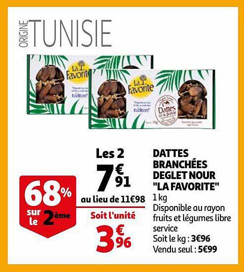 dattes branchées deglet nour "la favorite"