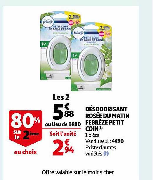 désodorisant rosée du matin febrèze petit coin