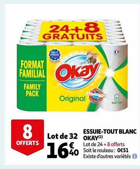 essuie-tout blanc okay