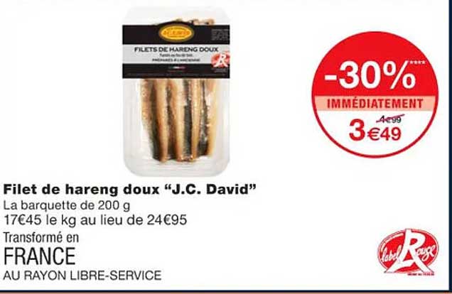 filet de hareng doux "j.c. david"