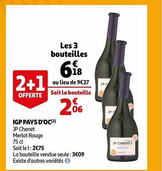 igp pays d'oc jp chenet merlot rouge