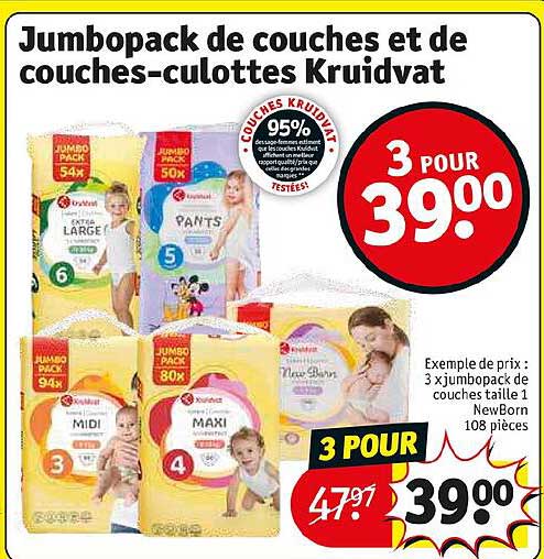 Jumbopack De Couches Et De Couches Culottes Kruidvat