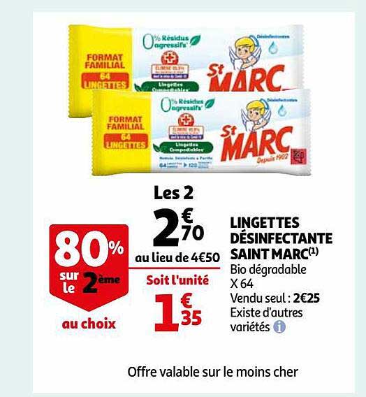 lingettes désinfectante saint marc