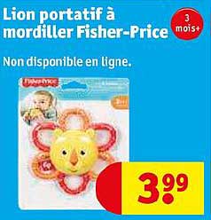 lion portatif à mordiller fisher-price