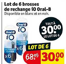 lot de 6 brosses de rechange io oral-b