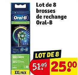 lot de 8 brosses de rechange oral-b