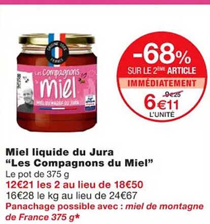 miel liquide du jura „les compagnons du miel“