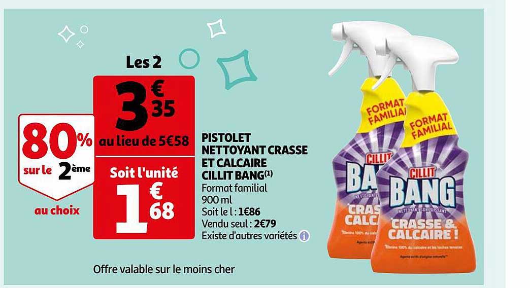 pistolet nettoyant crass et calcaire cillit bang