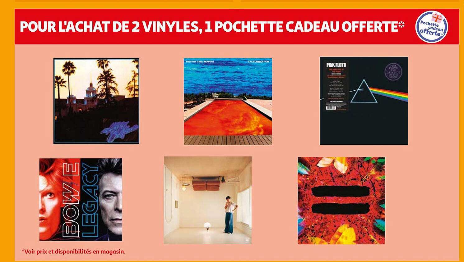 pour l'achat de 2 vinyles, 1 pochette cadeau offerte