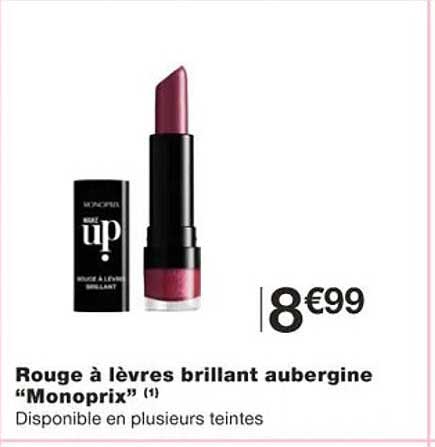 rouge à lèvres brillant aubergine "monoprix"