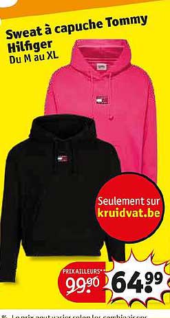 sweat à capuche tommy hilfiger