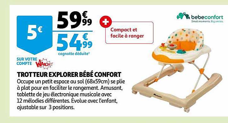 trotteur explorer bébé confort