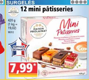 12 mini pâtisseries maison prolainat