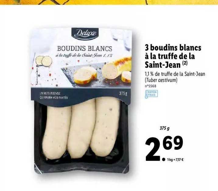 3 Boudins Blancs à La Truffe De La Saint-jean Deluxe