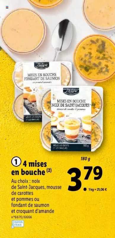 4 mises en bouche deluxe