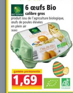 6 œuf bio calibre gros bio sonne