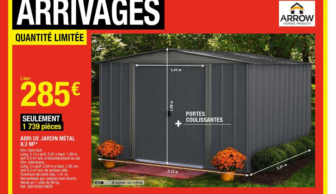 Abri De Jardin Métal 9,3 M2