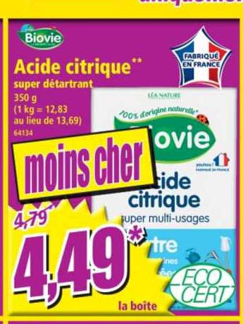 acide citrique biovie