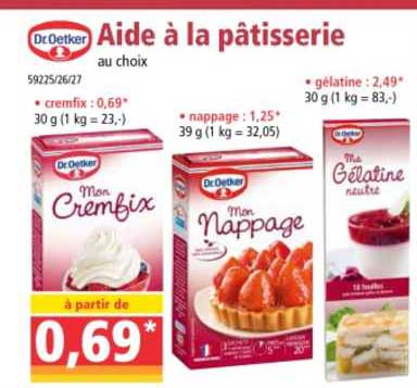 aide à la pâtisserie dr.oetker