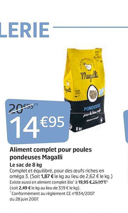 aliment complet pour poules pondeuse magalli