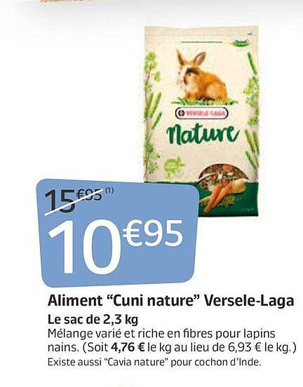 aliment cuni nature versele-laga