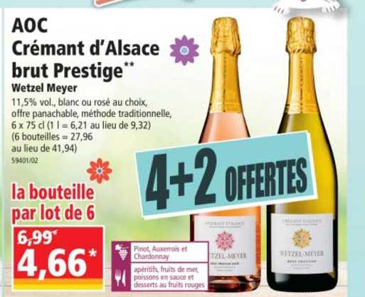 Aoc Crémant D'alsace Brut Prestige Wetzel Meyer