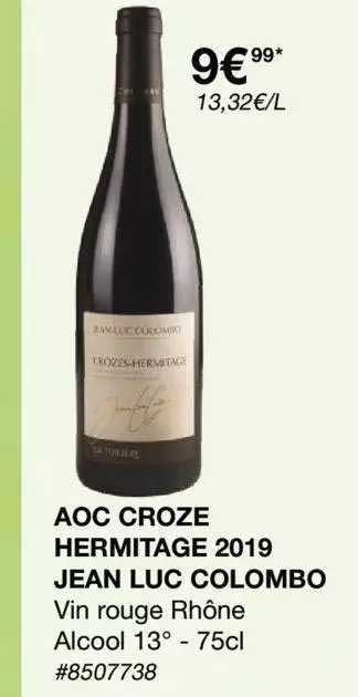 Aoc Croze Hermitage 2019 Jean Luc Colombo