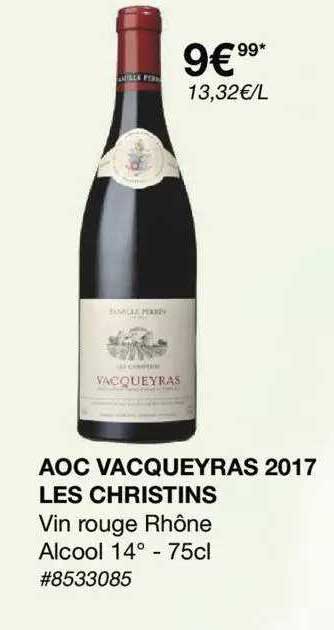 Aoc Vacqueyras 2017 Les Christins