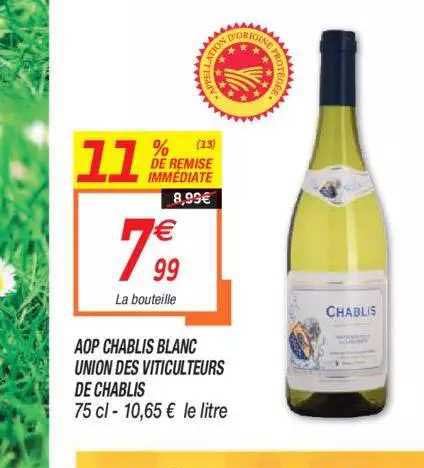 aop chablis blanc union des cultivateurs de chablis