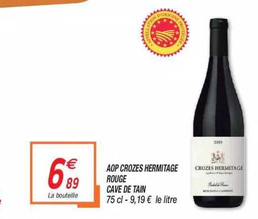 aop crozes hermitage rouge cave de tain