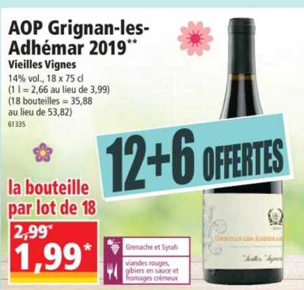 aop grigan-les-adhémar 2019 vieilles vignes