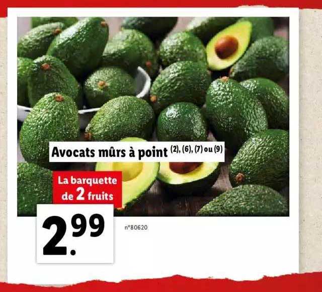 avocats mûrs à point