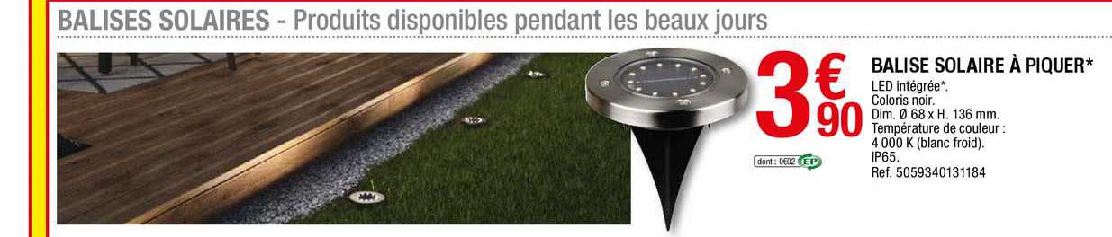 balise solaire à piquer