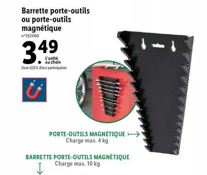 barrette porte-outils ou porte-outils magnétique