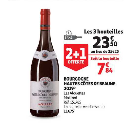 bourgogne haute côtes de beaune 2019 les alouettes moillard