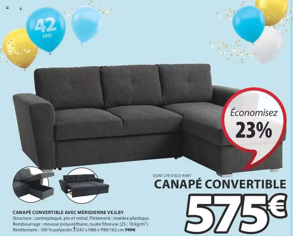 Canapé Convertible Avec Méridienne Vejlby