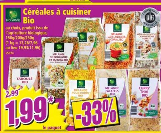 céréales à cuisiner bio bio sonne
