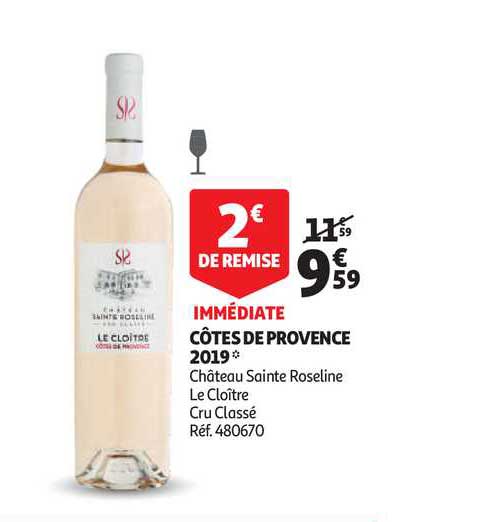 côtes de provence 2019 château sainte roseline le cloître