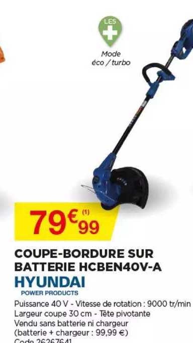 coupe-bordure sur batterie hcben40v-a hyundai