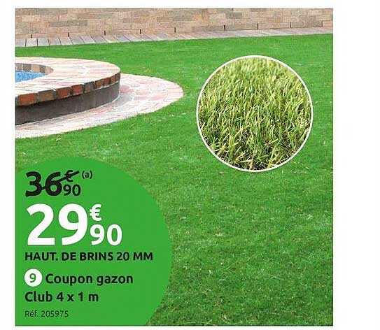 coupon gazon club 4 x 1 m