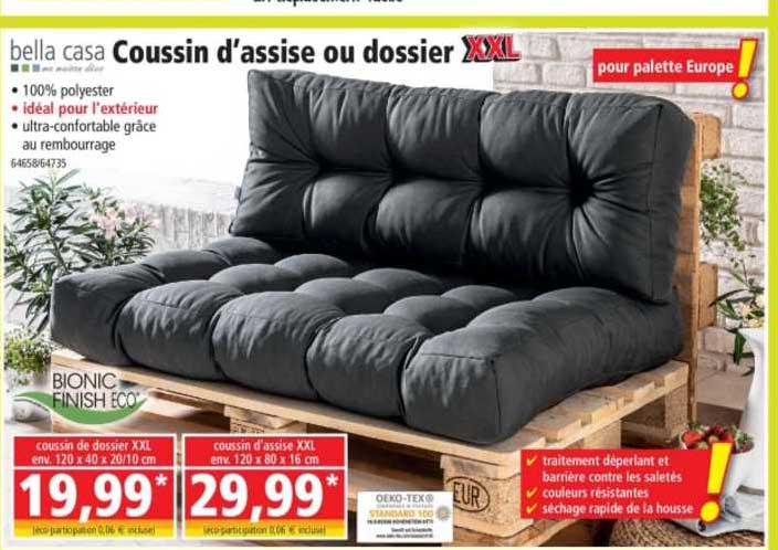 coussin d'assise ou dossier bella casa