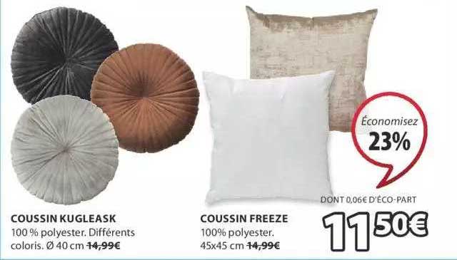 coussin kugleask, coussin freeze