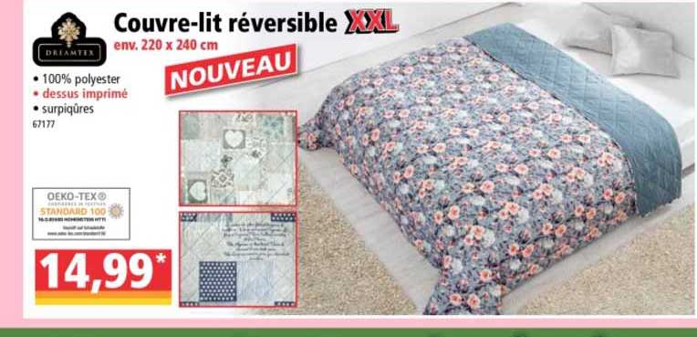 couvre-lit réversible xxl