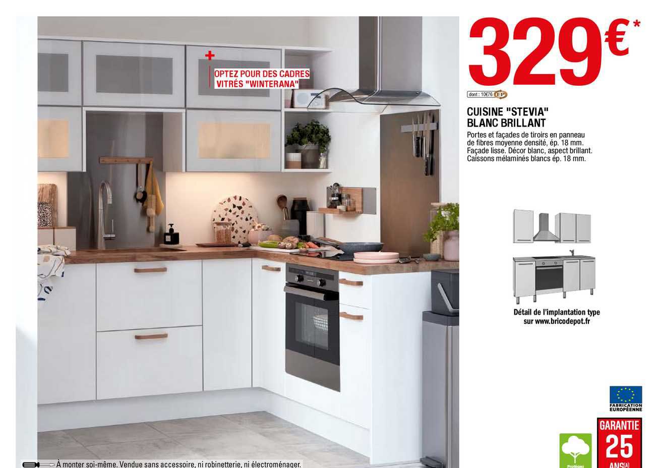 cuisine "stevia" blanc brillant